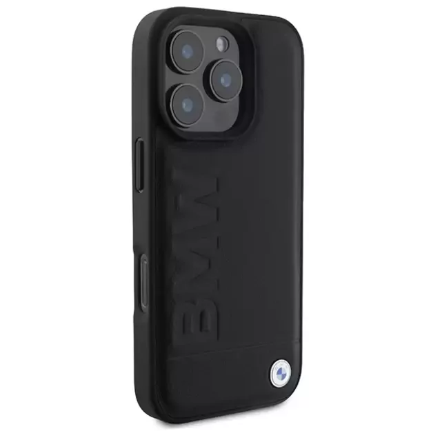 BMW Leather Hot Stamp iPhone 16 Pro Max Case - Black 3