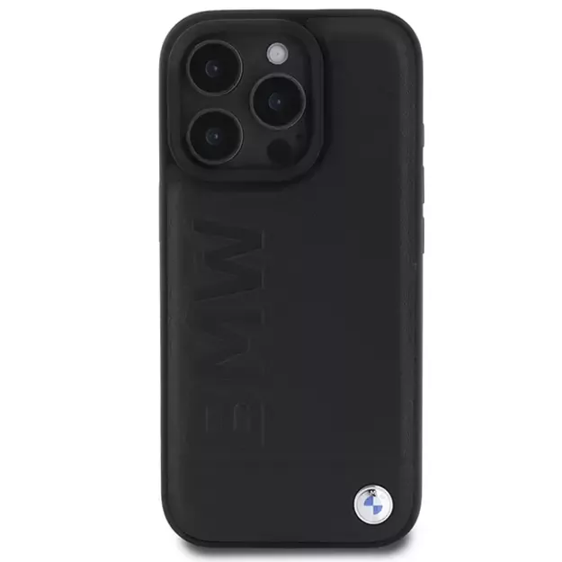 BMW Leather Hot Stamp iPhone 16 Pro Max Case - Black 2