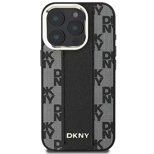DKNY Checkered Pattern Magsafe iPhone 16 Pro Case - Black 7
