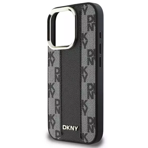 DKNY Checkered Pattern Magsafe iPhone 16 Pro Case - Black 10