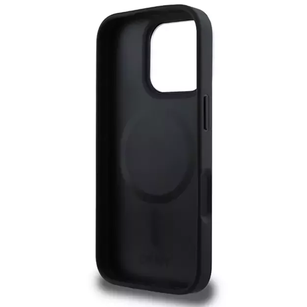 DKNY Plain Silver Logo MagSafe iPhone 16 Pro Max Case - Black 5