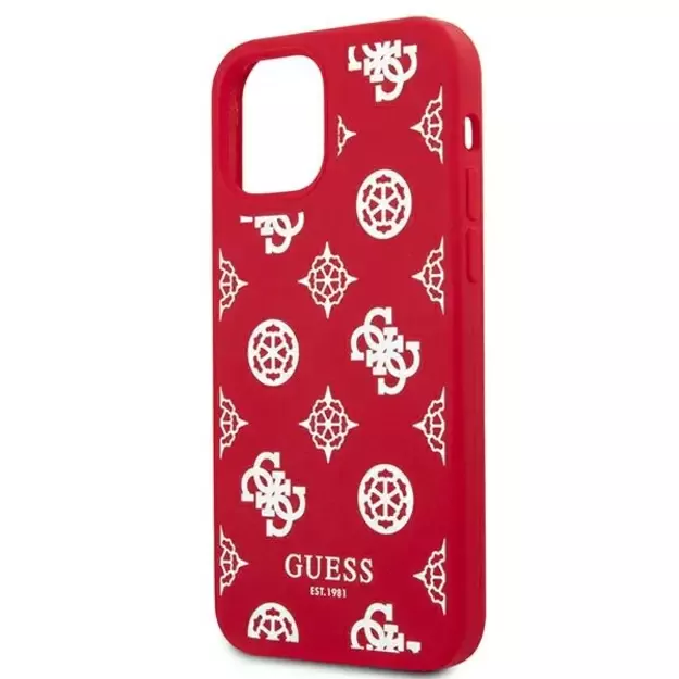 Guess GUHCP12LLSPEWRE iPhone 12 Pro Max 6.7&quot  red/red hard case Peony Collection 5