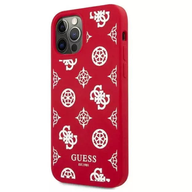 Guess GUHCP12LLSPEWRE iPhone 12 Pro Max 6.7&quot  red/red hard case Peony Collection 1