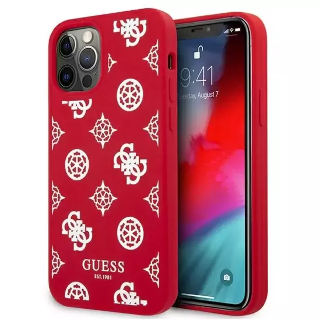 Guess GUHCP12LLSPEWRE iPhone 12 Pro Max 6.7&quot  red/red hard case Peony Collection