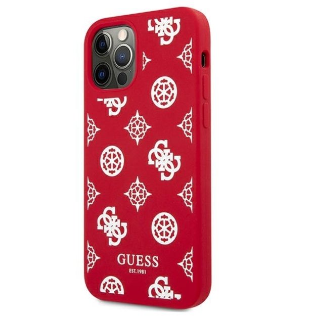 Guess GUHCP12LLSPEWRE iPhone 12 Pro Max 6.7&quot  red/red hard case Peony Collection 7
