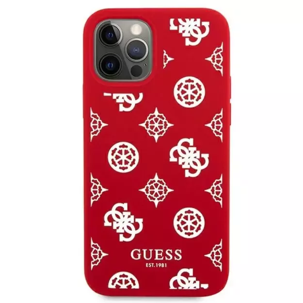 Guess GUHCP12LLSPEWRE iPhone 12 Pro Max 6.7&quot  red/red hard case Peony Collection 2