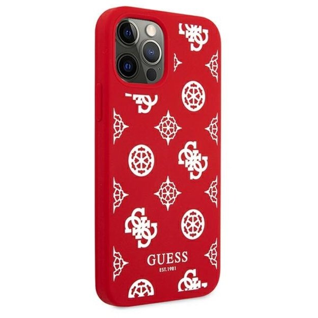 Guess GUHCP12LLSPEWRE iPhone 12 Pro Max 6.7&quot  red/red hard case Peony Collection 9