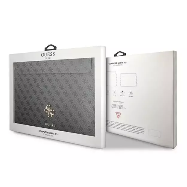 Guess 4G Big Logo case for a 13&quot  laptop - gray 4