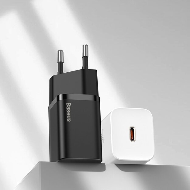 [RETURNED ITEM] Baseus Super Si 1C fast wall charger USB Type C 25W Power Delivery Quick Charge white (CCSP020102) 12