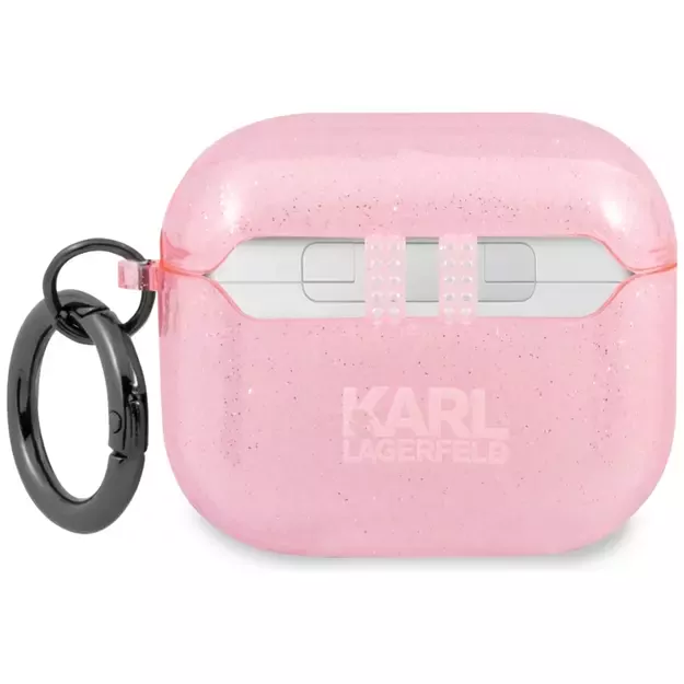 Karl Lagerfeld KLA3UCHGP AirPods 3 cover różowy/pink Glitter Choupette 1