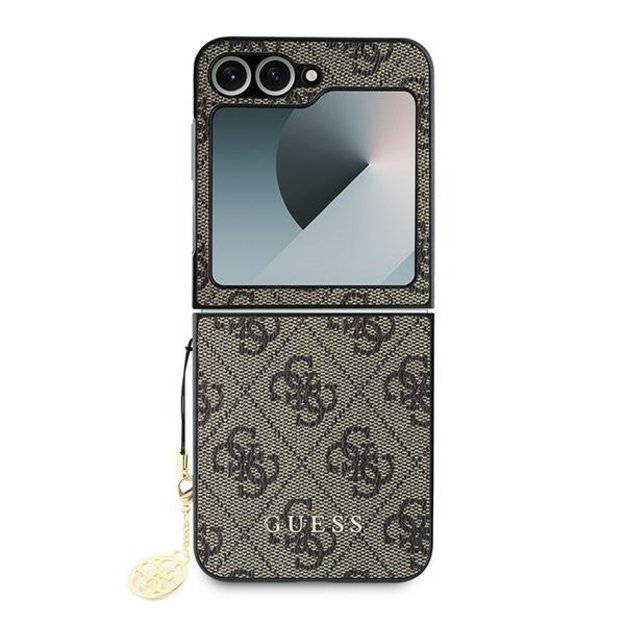 Guess 4G Charm Case for Samsung Galaxy Z Flip 6 - Brown 1