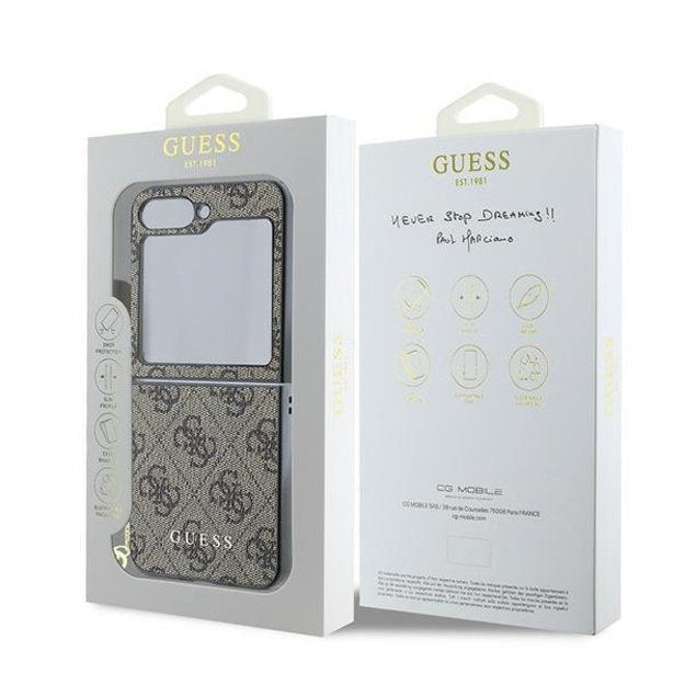 Guess 4G Charm Case for Samsung Galaxy Z Flip 6 - Brown 7
