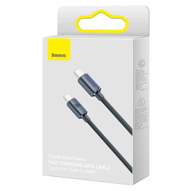 Baseus CAJY000701 USB-C - USB-C PD cable 100W 5A 480Mb/s 2m - black 4
