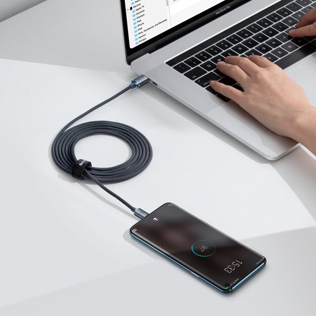 Baseus CAJY000701 USB-C - USB-C PD cable 100W 5A 480Mb/s 2m - black 8
