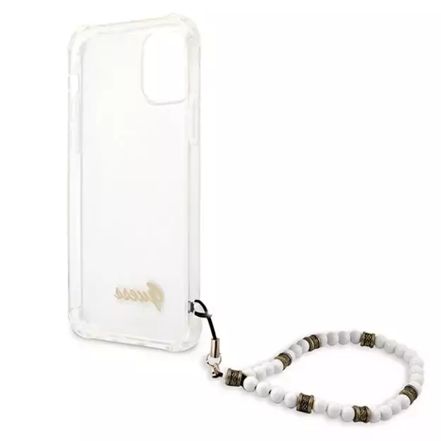 Guess GUHCP12LKPSWH iPhone 12 Pro Max 6.7&quot  Transparent Hardcase White Pearl 6