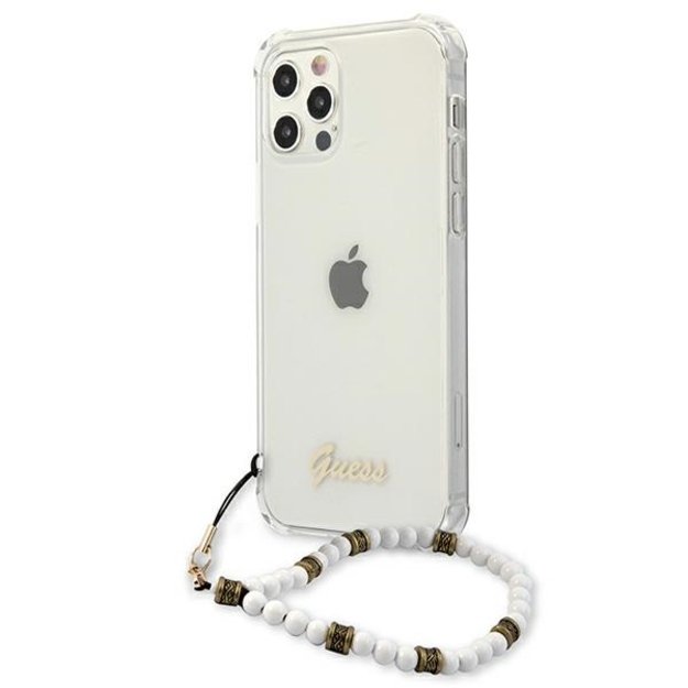 Guess GUHCP12LKPSWH iPhone 12 Pro Max 6.7&quot  Transparent Hardcase White Pearl 8