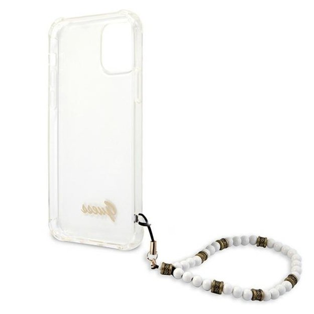 Guess GUHCP12LKPSWH iPhone 12 Pro Max 6.7&quot  Transparent Hardcase White Pearl 13