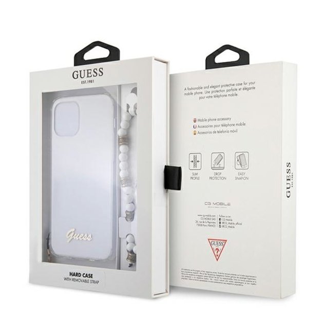 Guess GUHCP12LKPSWH iPhone 12 Pro Max 6.7&quot  Transparent Hardcase White Pearl 14