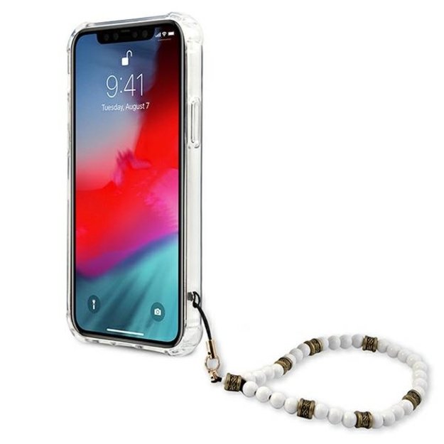 Guess GUHCP12LKPSWH iPhone 12 Pro Max 6.7&quot  Transparent Hardcase White Pearl 11