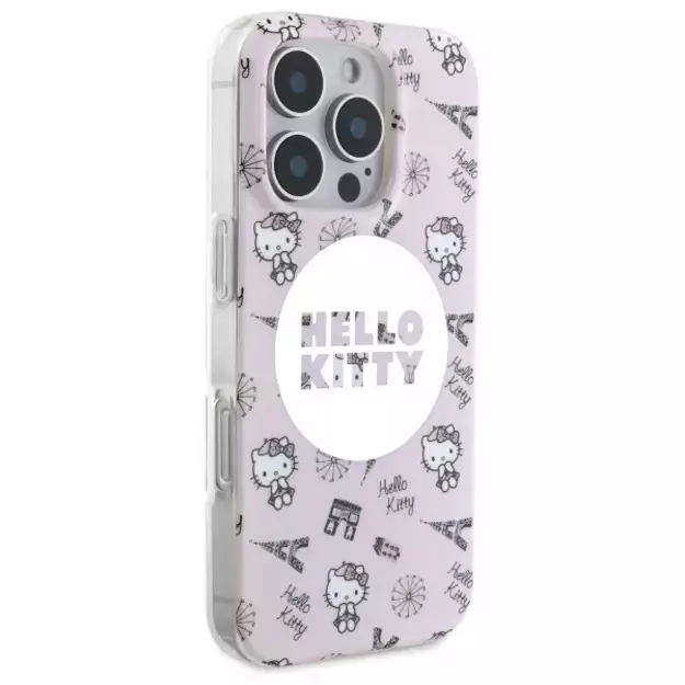 Hello Kitty IML All Over Paris Magsafe Case for iPhone 16 Pro Max - Pink 3