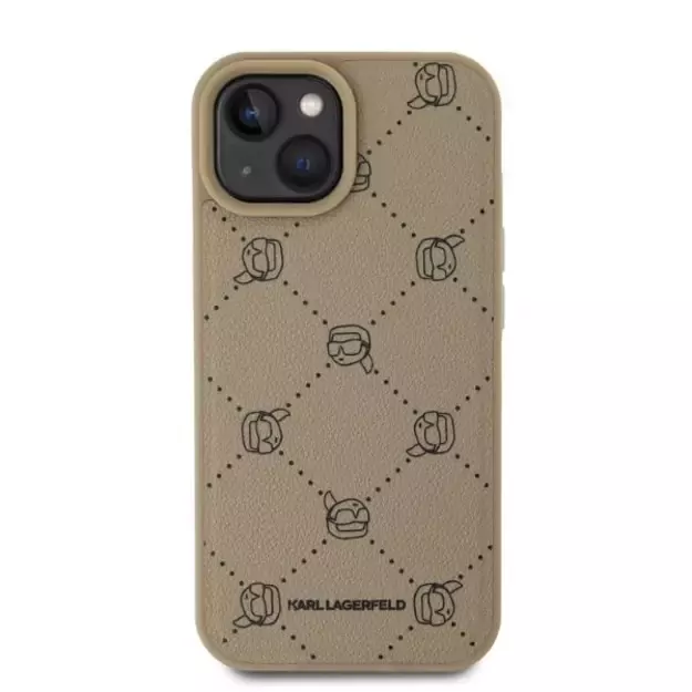 Karl Lagerfeld Magsafe Karl Head iPhone 15 Case - Beige 1