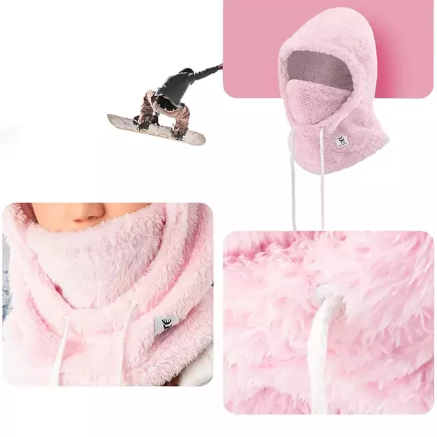 Qunature Arctic Velvet Ski Balaclava Size M - Pink 5