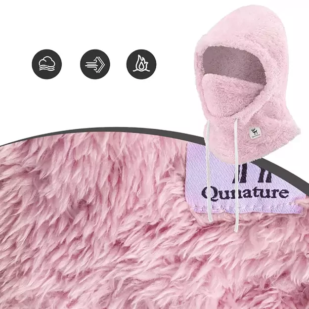 Qunature Arctic Velvet Ski Balaclava Size M - Pink 4