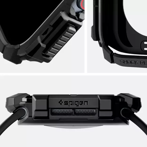 Spigen Rugged Armor Case for Apple Watch 10 (42mm) - Black 21