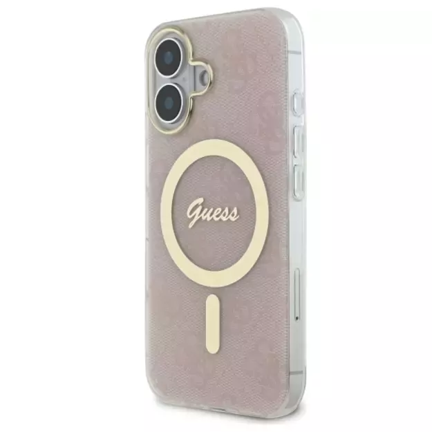 Guess IML 4G MagSafe iPhone 16 Plus Case - Pink 8