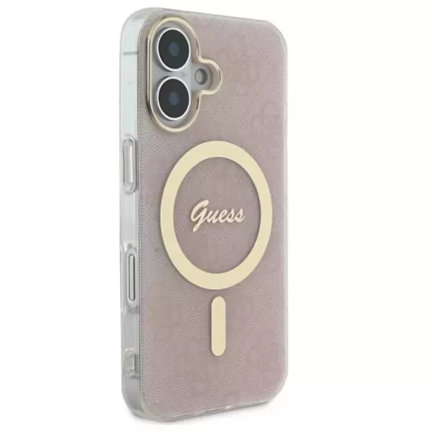 Guess IML 4G MagSafe iPhone 16 Plus Case - Pink 10