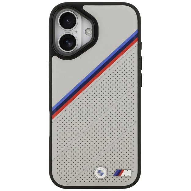 BMW M Tricolor Metal Logo MagSafe Case for iPhone 17 - Gray 2