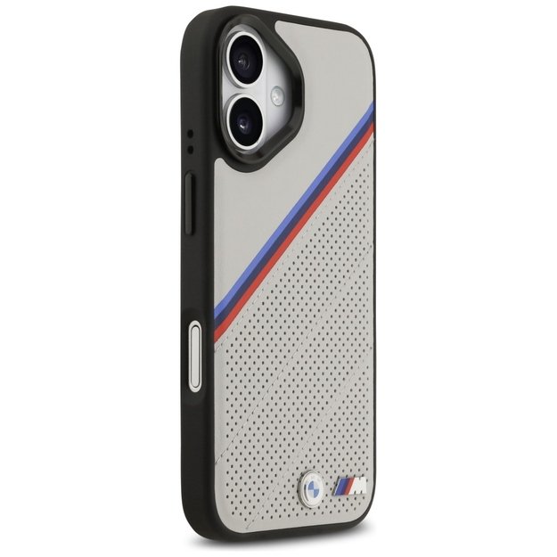 BMW M Tricolor Metal Logo MagSafe Case for iPhone 17 - Gray 3