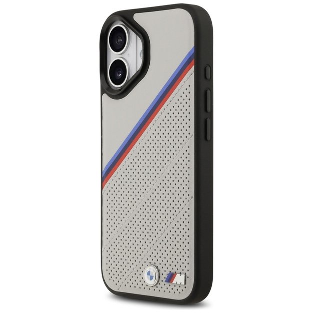 BMW M Tricolor Metal Logo MagSafe Case for iPhone 17 - Gray 1