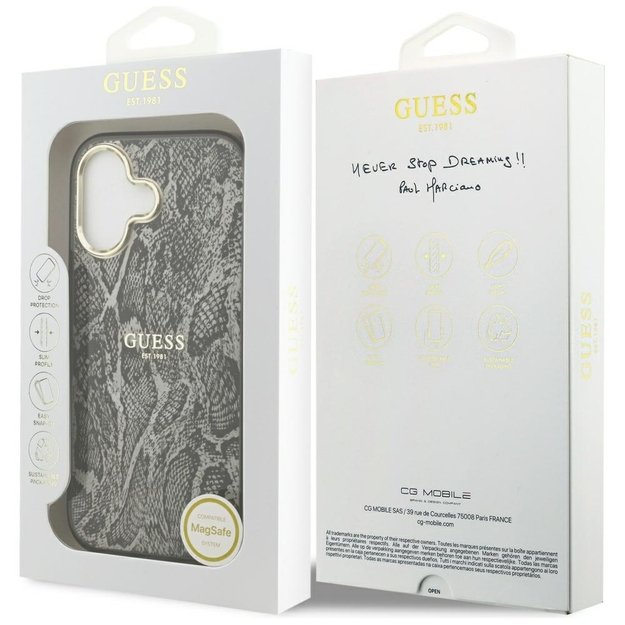Guess Python Pattern MagSafe Case for iPhone 17 - Black 7