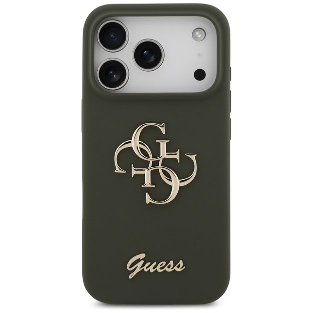 Guess Silicone Big 4G Script Case for iPhone 17 Pro - Green 2
