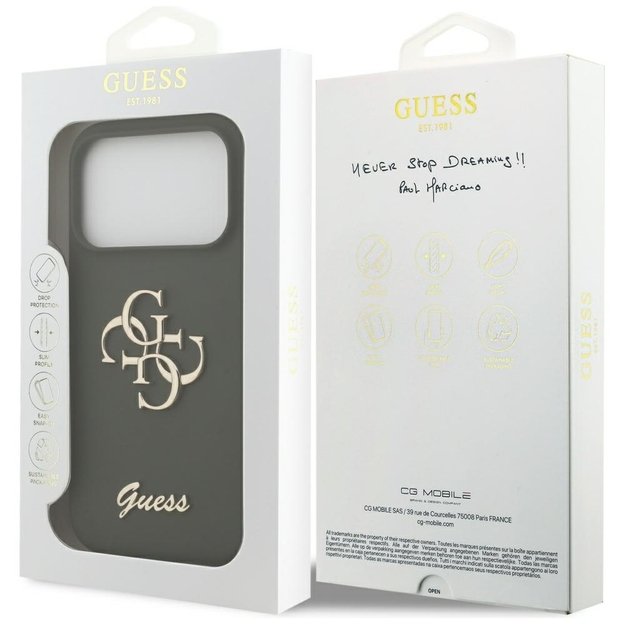Guess Silicone Big 4G Script Case for iPhone 17 Pro - Green 7