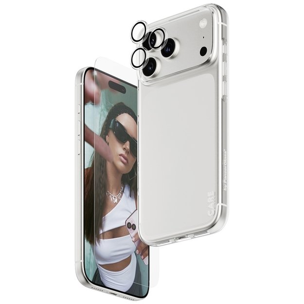 CARE by PanzerGlass Fashionable Combo 3in1 Case + Glass + Lens for iPhone 17 Pro Max 1
