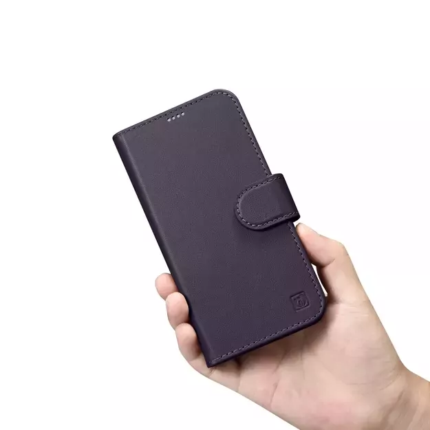 iCarer Wallet Case 2in1 Cover iPhone 14 Plus Anti-RFID Leather Flip Case Dark Purple (WMI14220727-DP) 11