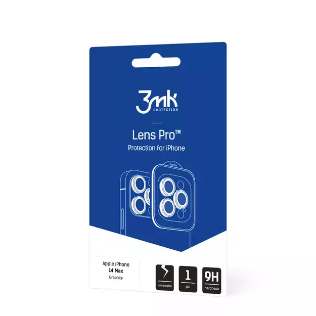 Camera glass for iPhone 14 Plus 9H for 3mk Lens Protection Pro series lens - gray 6