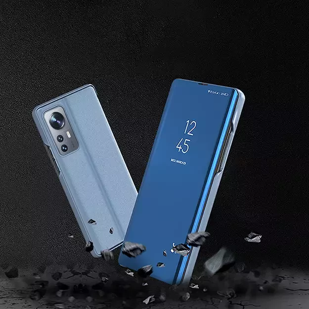 Clear View Case cover for Xiaomi 12 Lite cover with a flap black 16