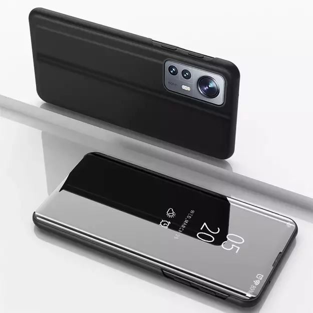 Clear View Case cover for Xiaomi 12 Lite cover with a flap black 9