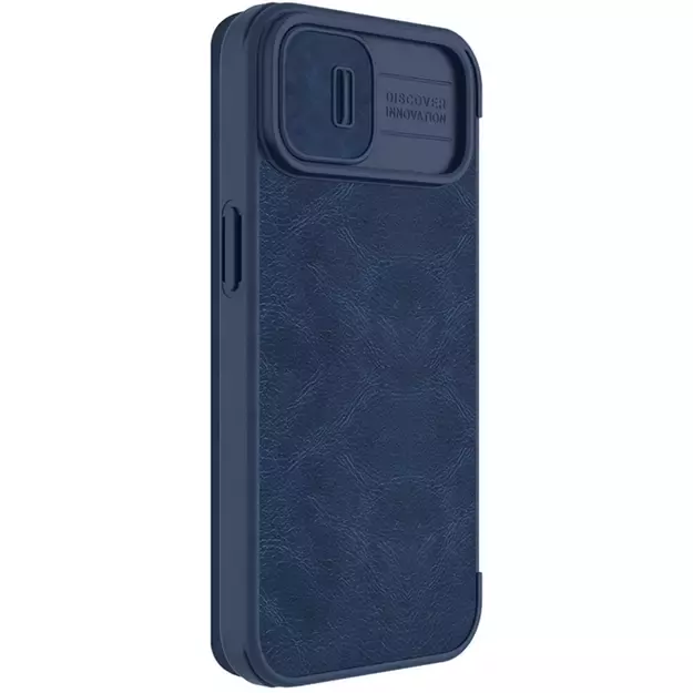 Nillkin Qin Leather Pro Case iPhone 14 Plus Camera Cover Holster Cover Flip Case Blue 3