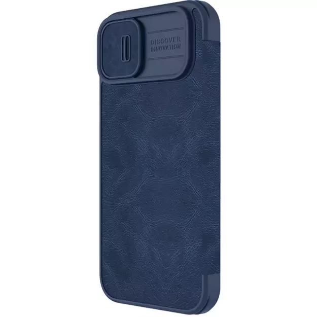 Nillkin Qin Leather Pro Case iPhone 14 Plus Camera Cover Holster Cover Flip Case Blue 2