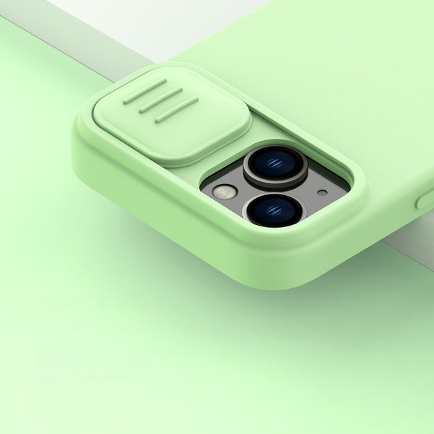 Nillkin CamShield Magnetic Silicone Case iPhone 14 Plus Magnetic MagSafe Cover with Camera Protector Blue 31
