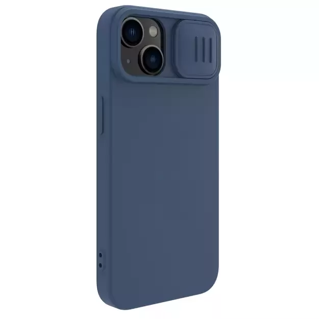 Nillkin CamShield Magnetic Silicone Case iPhone 14 Plus Magnetic MagSafe Cover with Camera Protector Blue 17