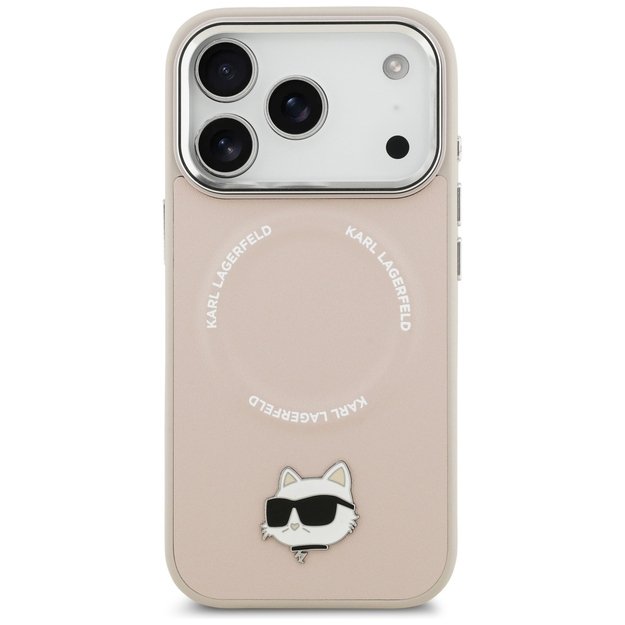 Karl Lagerfeld Choupette Pin MagSafe Case for iPhone 17 Pro - Pink 2