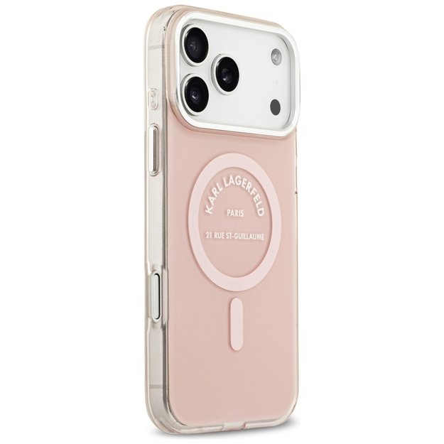 Karl Lagerfeld IML Karl RSG Logo MagSafe Case for iPhone 17 Pro Max - Pink 3