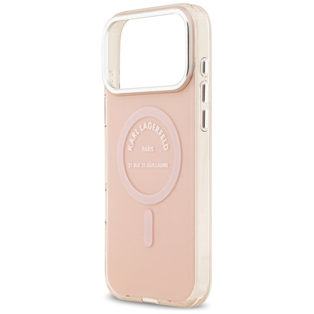 Karl Lagerfeld IML Karl RSG Logo MagSafe Case for iPhone 17 Pro Max - Pink 5