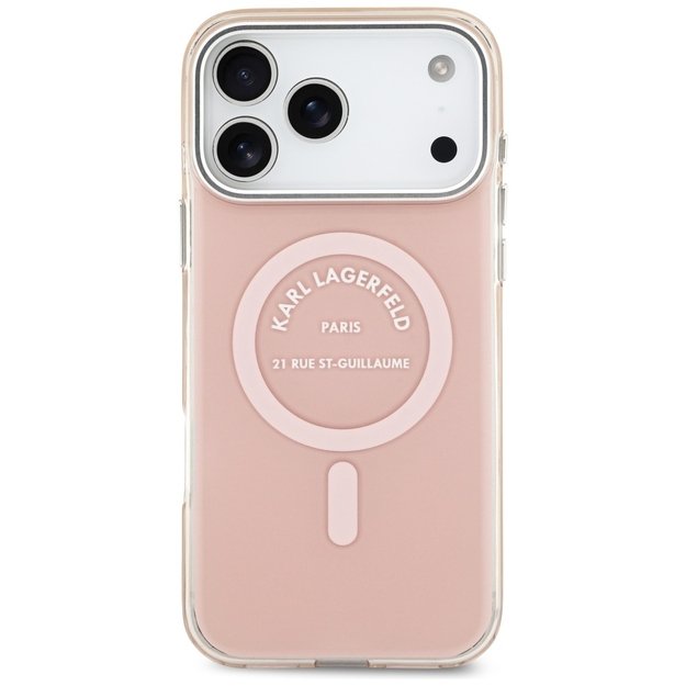 Karl Lagerfeld IML Karl RSG Logo MagSafe Case for iPhone 17 Pro Max - Pink 2