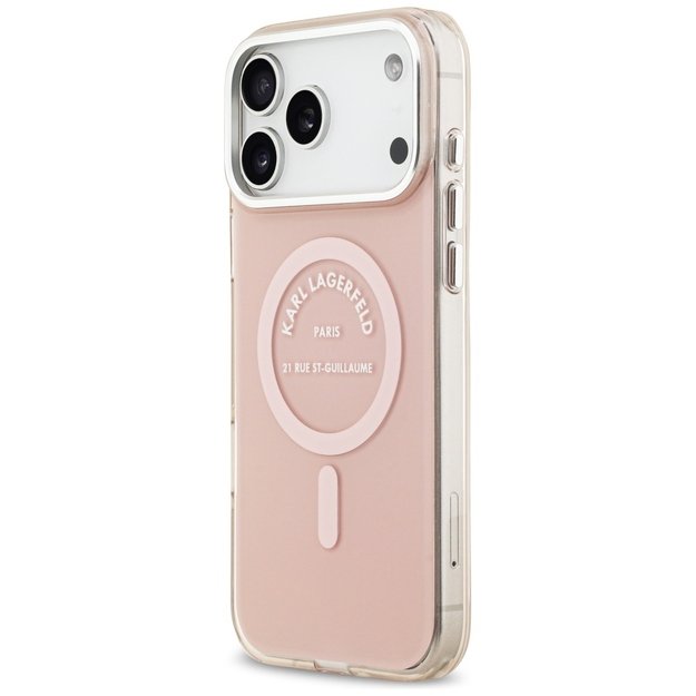 Karl Lagerfeld IML Karl RSG Logo MagSafe Case for iPhone 17 Pro Max - Pink 1